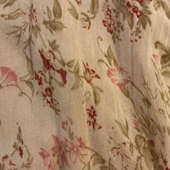 GIUSY 100% Silk Romantic Flowy Top Stretch Lined Made in Italy Cottagecore - Picture 7 of 9